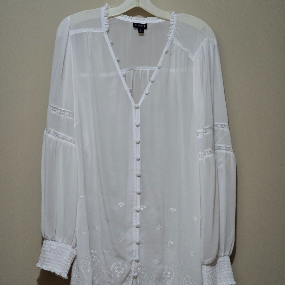 Torrid Long Sleeve Blouse Sz 3
